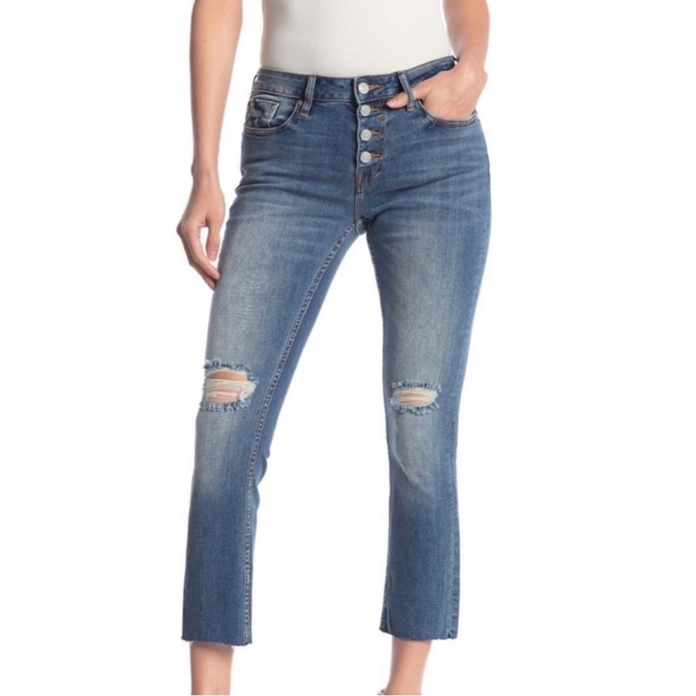Vigoss Stevie Straight Crop Button Fly Jeans